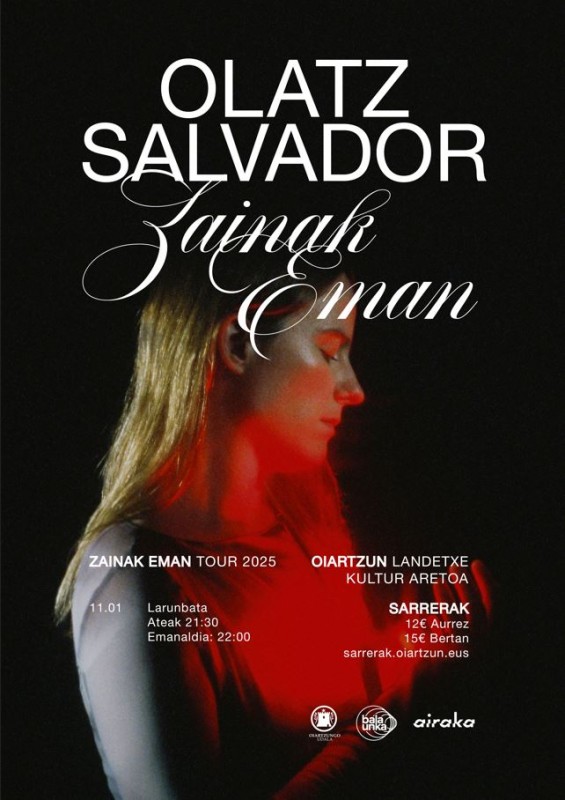 Olatz Salvadorrek kontzertua eskainiko du larunbatean Landetxen